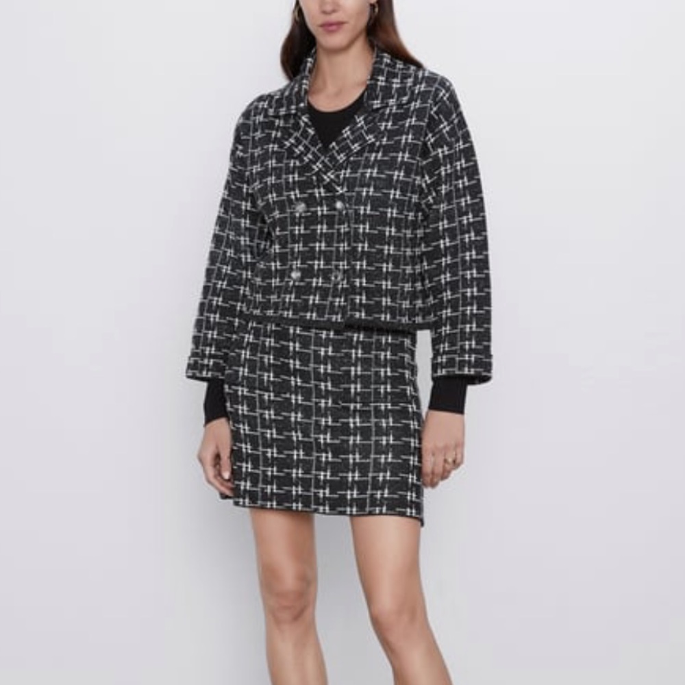 Zara METALLIC THREAD KNIT CARDIGAN